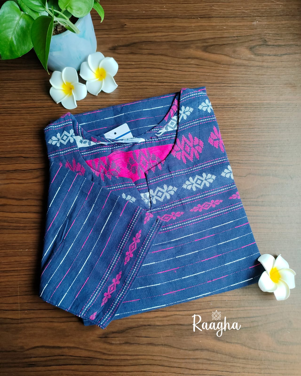 Self weaving Chettinad cotton kurtis