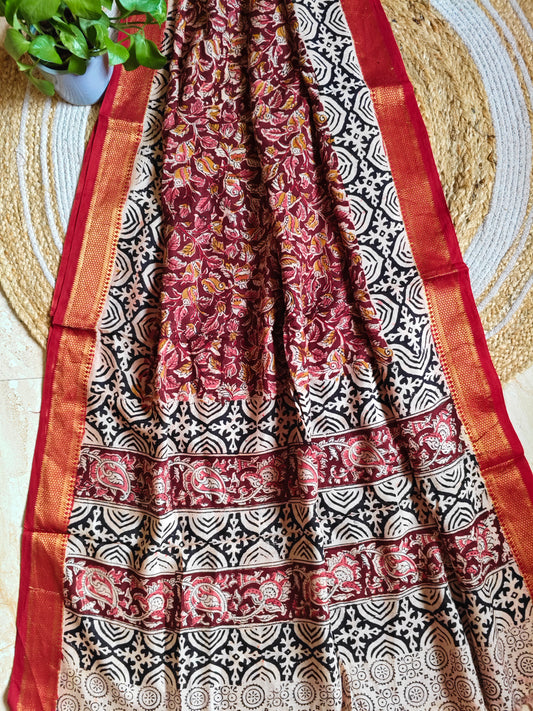 Kalamkari Silk Dupatta