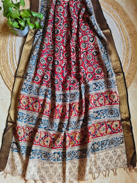 Kalamkari Silk Dupatta