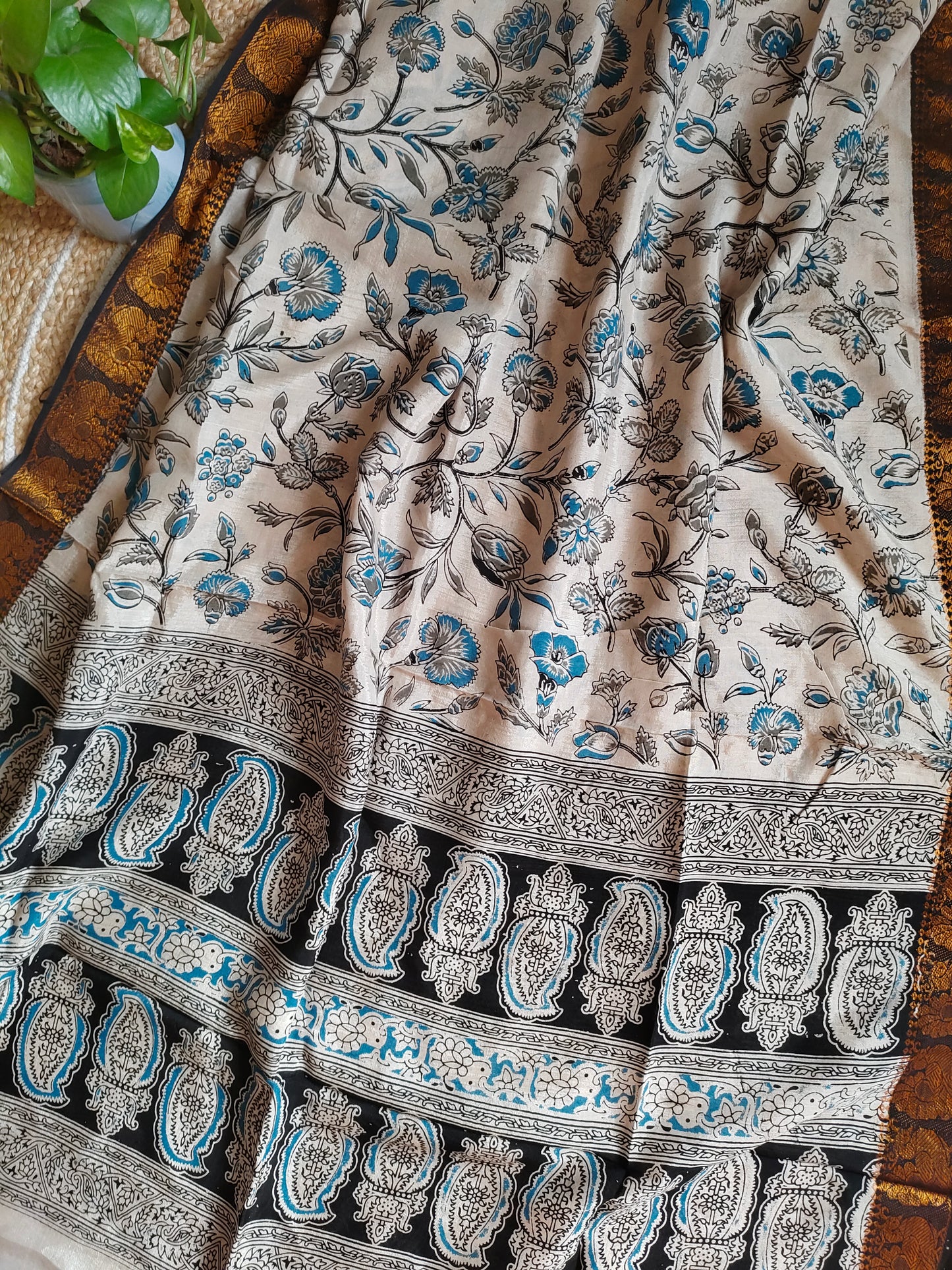 Kalamkari Silk Dupatta