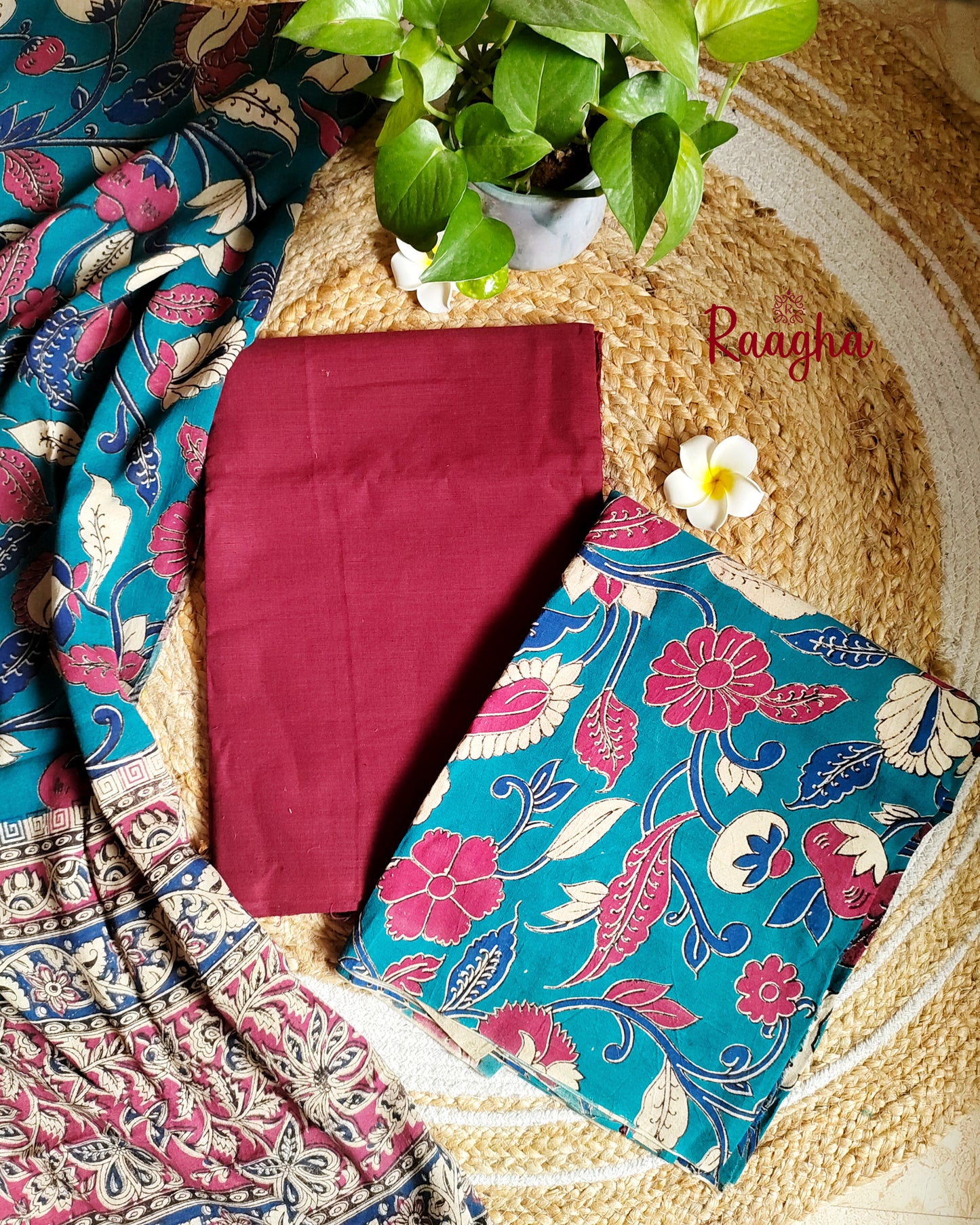 Unstitched Kalamkari Cotton Material