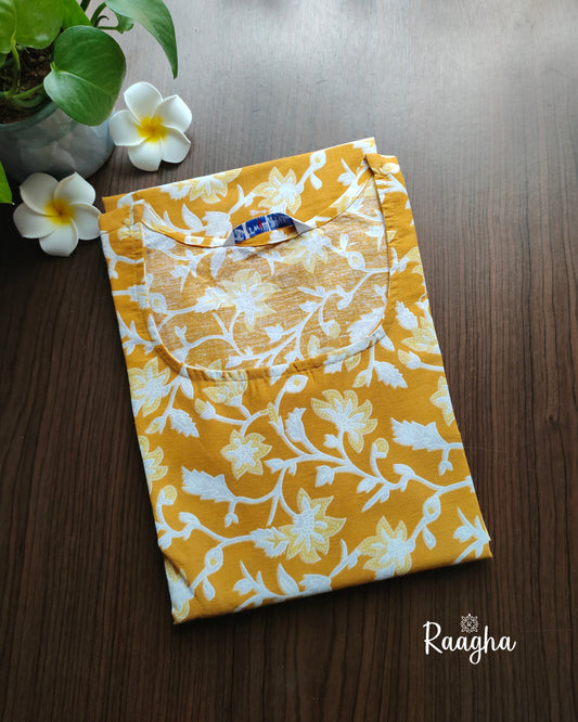 Floral cotton kurti