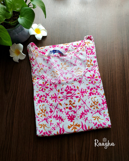 Floral cotton kurti