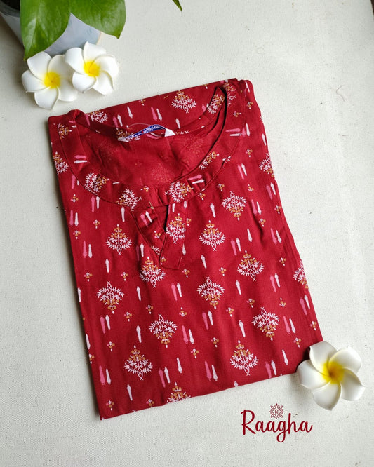 Rayon cotton kurti