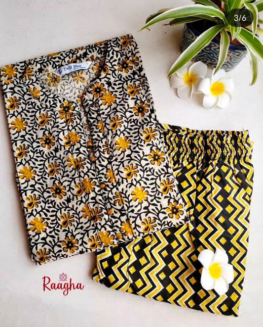 Cotton Kurta Pant Set