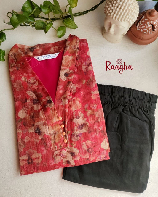 Tissue Kurta pant Set