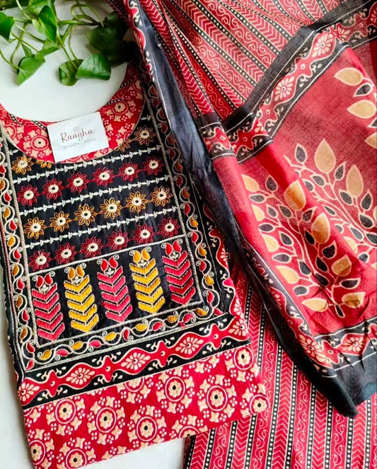 Pure Cotton Embroidery Salwar Set