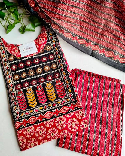 Pure Cotton Embroidery Salwar Set