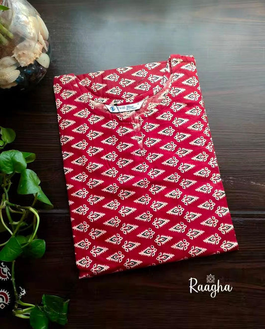 Kalamkari/ Ajrakh Cotton Kurti