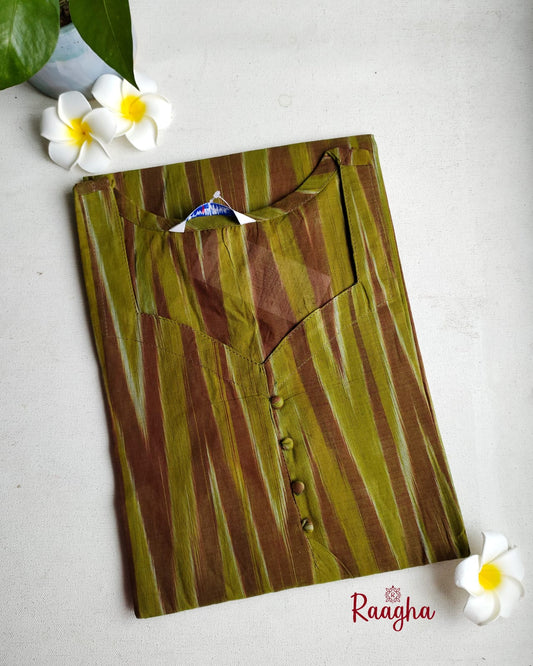 Ikkat cotton kurti