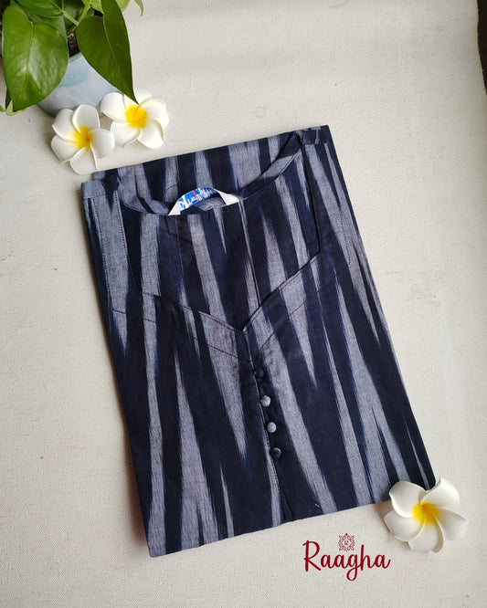 Ikkat cotton kurti