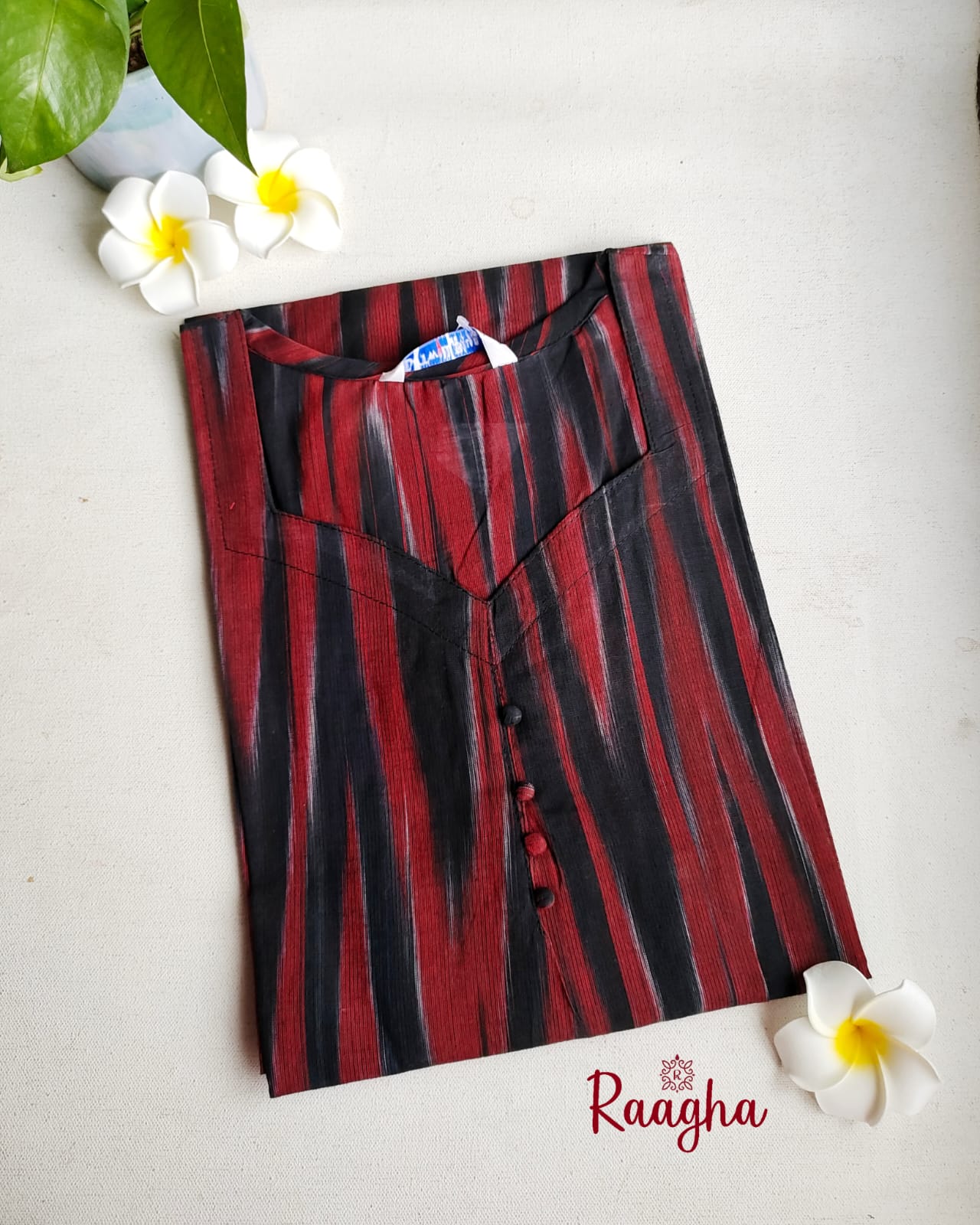 Ikkat cotton kurti