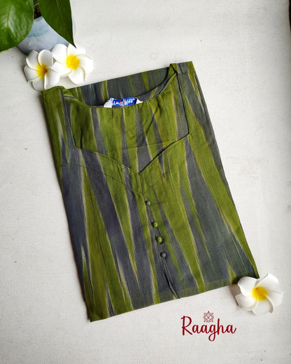 Ikkat cotton kurti