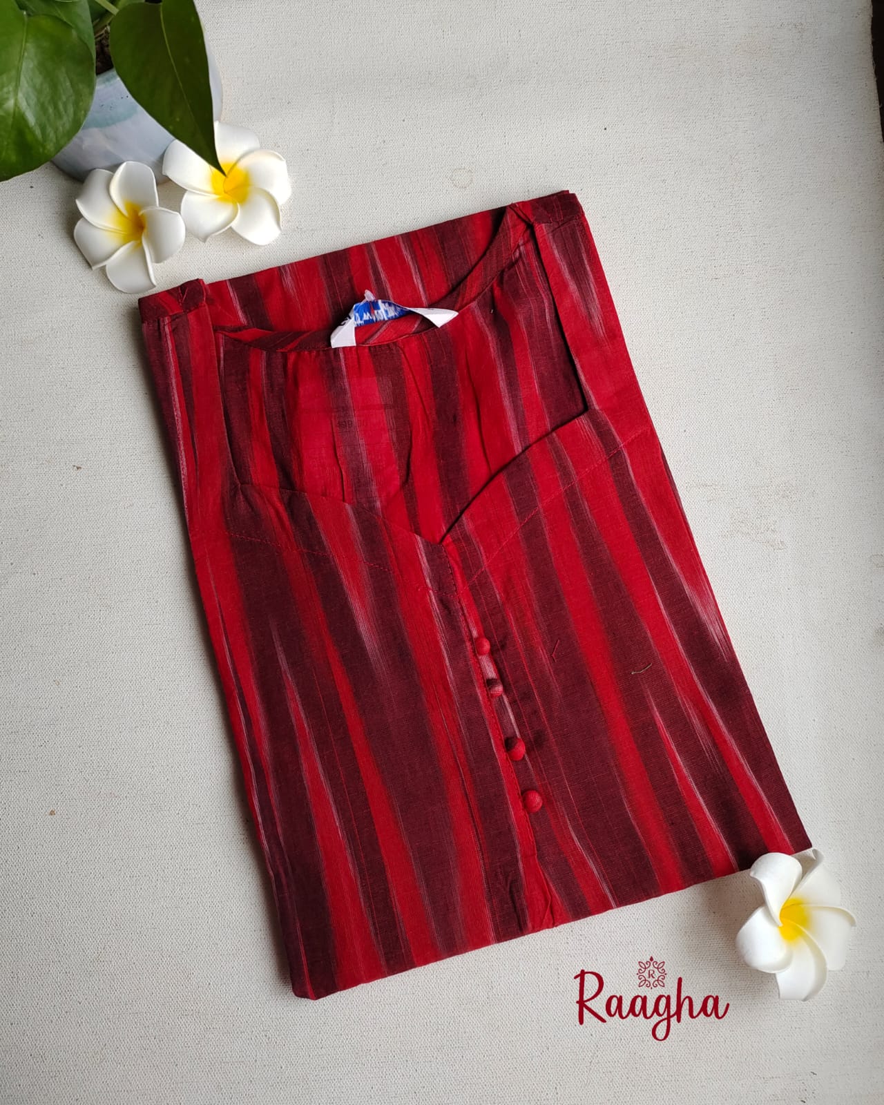 Ikkat cotton kurti