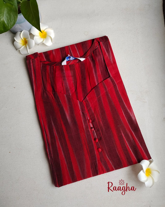 Ikkat cotton kurti