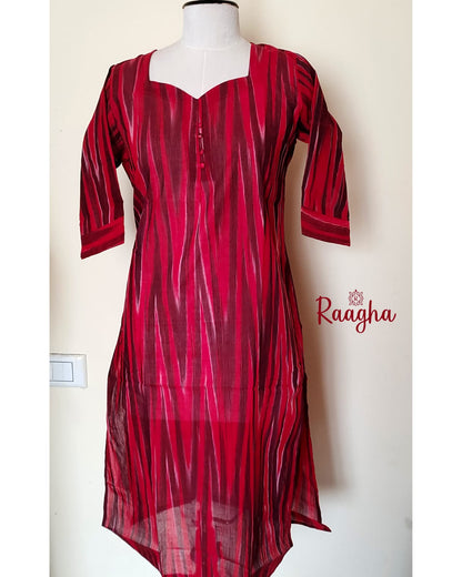 Ikkat Cotton Kurti
