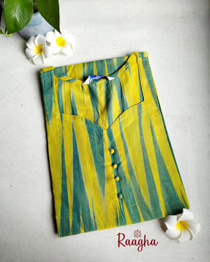 Ikkat cotton kurti