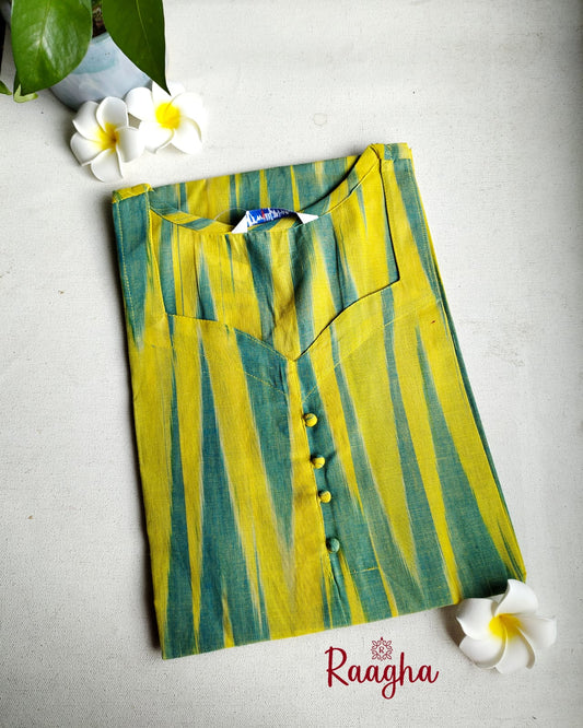 Ikkat cotton kurti