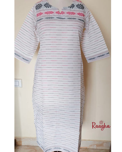 Self-weaving Chettinad cotton kurtis