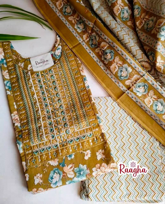 Cotton Salwar Set With Lining