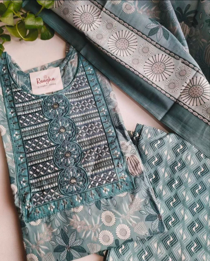 Cotton Salwar Set With Lining
