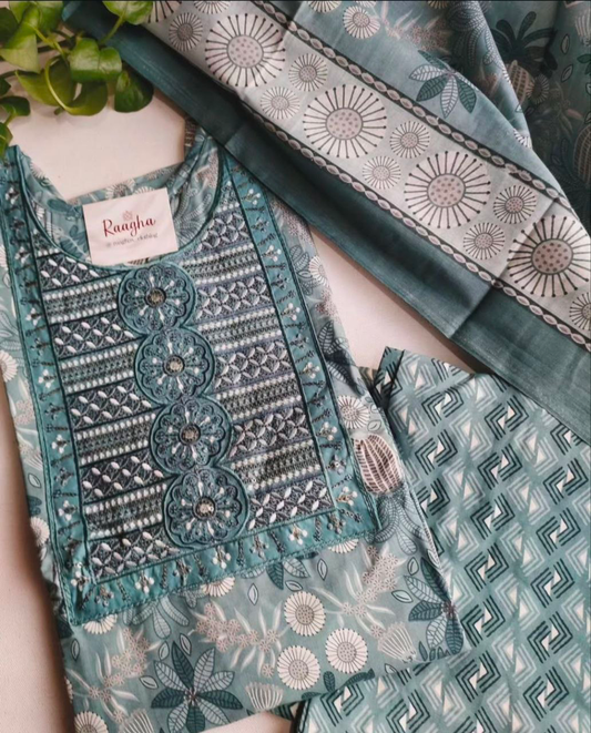Cotton Salwar Set With Lining