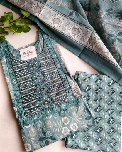 Cotton Salwar Set With Lining