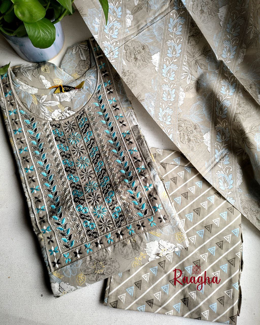 Cotton Salwar Set With Lining