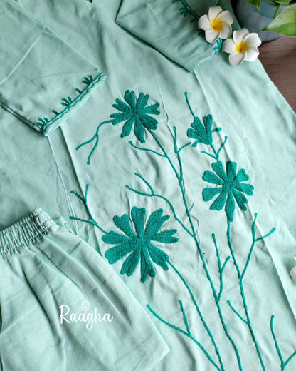 Sunflower embroidery co ord set