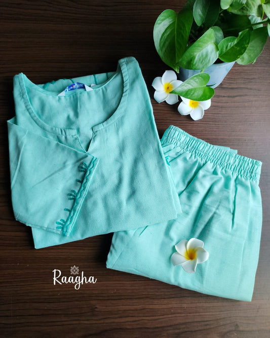 Sunflower embroidery co ord set