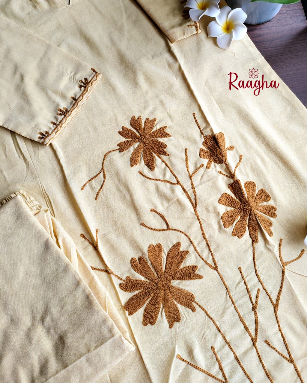 Sunflower embroidery co ord set