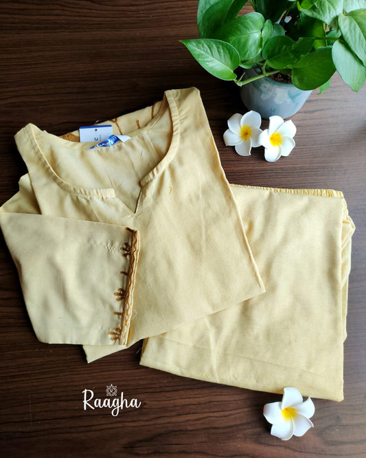 Sunflower embroidery co ord set