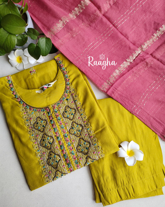 Roman silk,salwar set