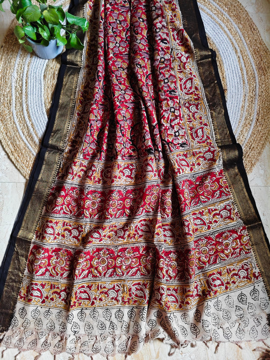 Kalamkari Silk Dupatta