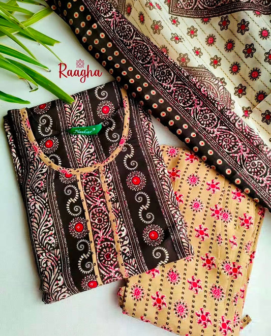 Cotton Patiyala Set with Lining