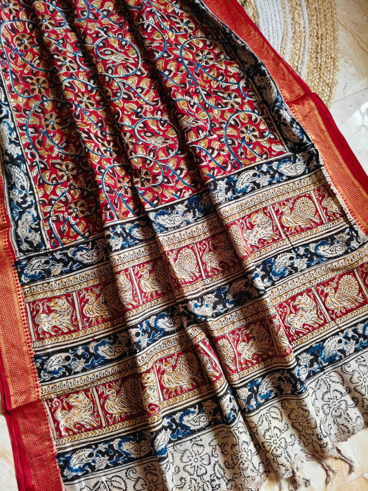 Kalamkari Silk Dupatta