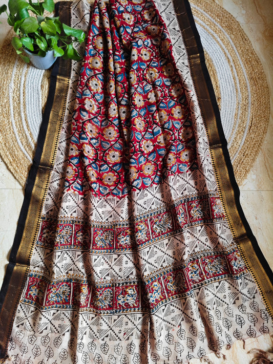Kalamkari Silk Dupatta