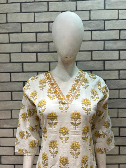 Cotton Kurta Pant Set