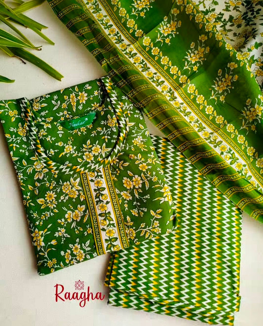 Cotton Patiyala Set with Lining