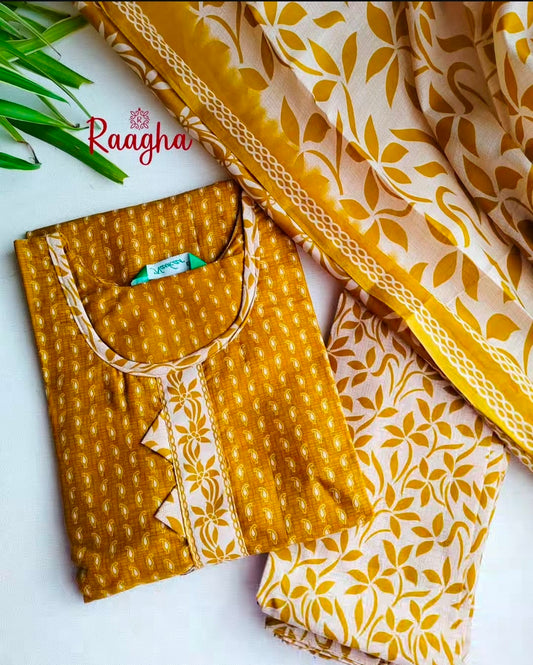 Cotton Patiyala Set with Lining