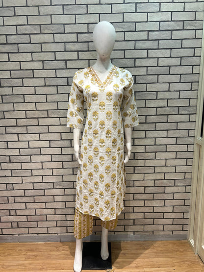 Cotton Kurta Pant Set