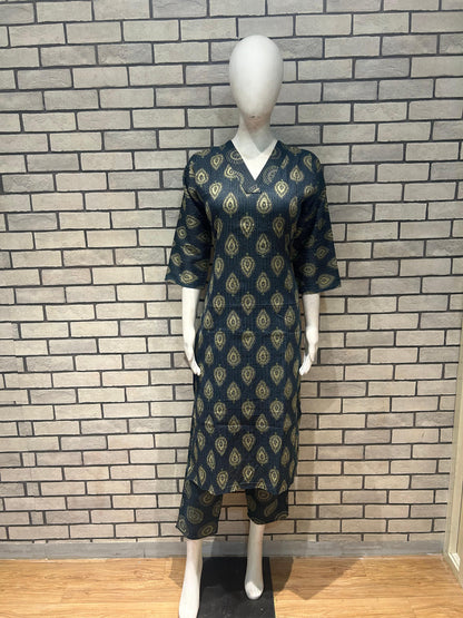 Cotton kurta pant set
