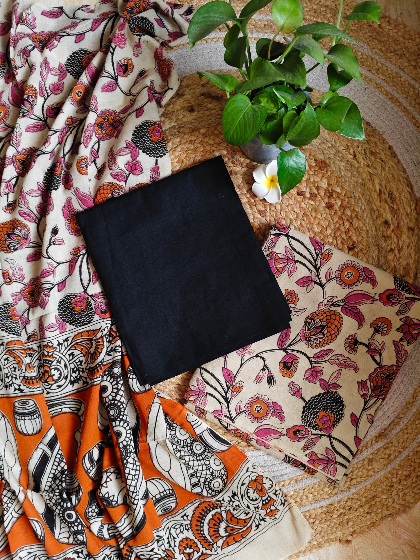 Unstitched Kalamkari Cotton Material