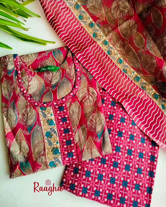 Cotton Patiyala Set with Lining