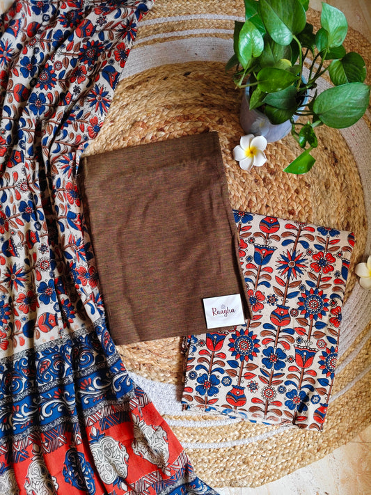 Unstitched Kalamkari Cotton Material