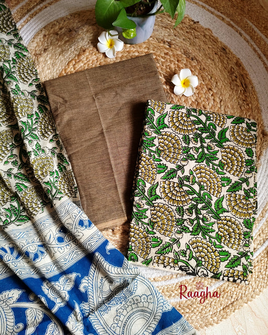 Unstitched Kalamkari cotton Material