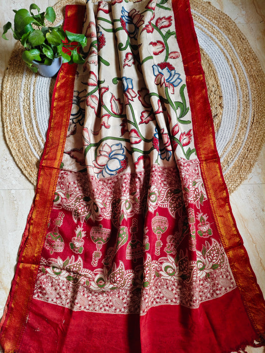 Kalamkari silk Dupatta