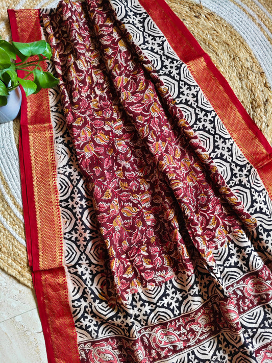 Kalamkari Silk Dupatta