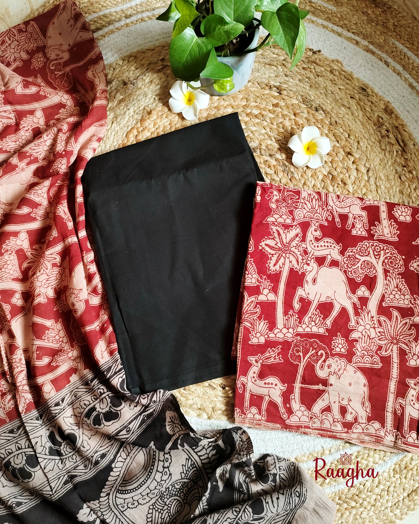 Unstitched Kalamkari Cotton Material
