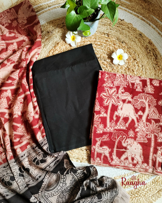 Unstitched Kalamkari Cotton Material